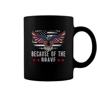 Land Of The FreeBecause Of The Brave Memorial Day Patriotic Coffee Mug - Seseable