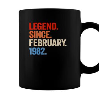 Legend Since February 1982 40Th Birthday 40 Years Old Men Coffee Mug - Seseable