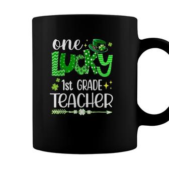 Leopard Shamrock One Lucky 1St Grade Teacher St Patricks Day Coffee Mug - Seseable