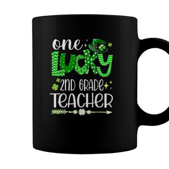Leopard Shamrock One Lucky 2Nd Grade Teacher St Patricks Day Coffee Mug - Seseable