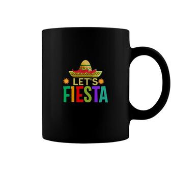 Lets Fiesta Colorful Decoration Gift For Mexican Coffee Mug - Seseable