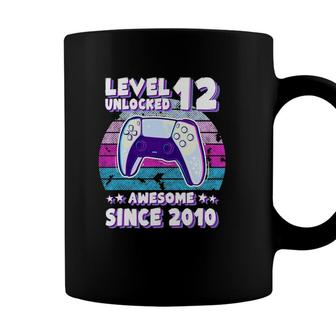 Level 12 Unlocked Bday Gamer Boy Girl 12 Years Old Birthday Coffee Mug - Seseable