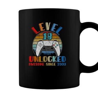 Level 18 Unlocked Awesome 2003 Gamer 18 Birthday 18 Years Old Coffee Mug - Seseable