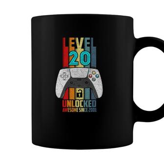 Level 20 Unlocked 20Th Birthday Awesome 2001 20 Years Old Coffee Mug - Seseable
