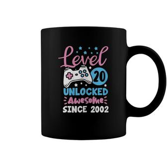 Level 20 Unlocked Awesome 2002 20Th Birthday Girl Video Game Coffee Mug - Seseable