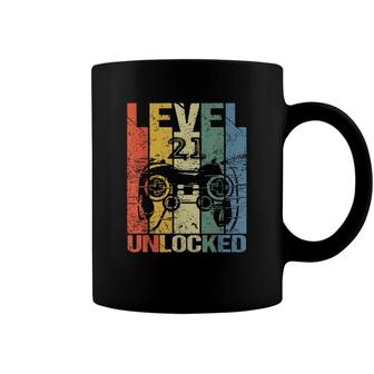Level 21 Unlocked Awesome 2001 Video Game 21Th Birthday Gift Coffee Mug - Seseable