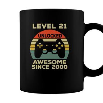 Level 21 Unlocked Birthday 21 Years Old Awesome Since 2000 Ver2 Coffee Mug - Seseable