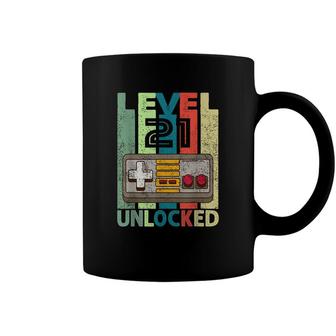 Level 21 Unlocked Video Gamer 21St Birthday Gifts Coffee Mug - Seseable