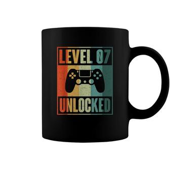 Level 7 Unlocked Video Gamer Funny - 7Th Birthday Gift Coffee Mug - Seseable