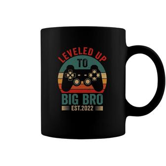 Leveled Up To Big Bro Est 2022 Promoted To Big Brother Funny Coffee Mug | Mazezy