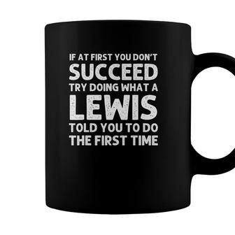 Lewis Funny Surname Family Tree Birthday Reunion Idea Coffee Mug - Seseable