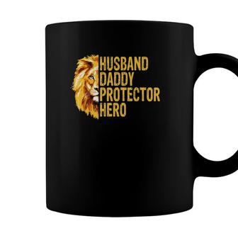 Lion Dad Funny Husband Daddy Protector Hero Fathers Day Coffee Mug - Seseable