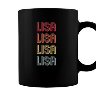 Lisa Gift Name Personalized Retro Vintage 80S 90S Birthday Coffee Mug - Seseable