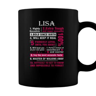 Lisa Highly Eccentric 10 Facts First Name Coffee Mug - Seseable