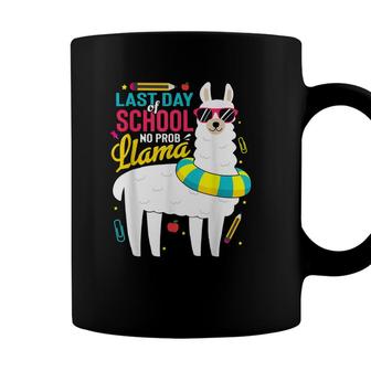 Llama Last Day Of School Boys Girls Teacher No Prob Coffee Mug - Seseable