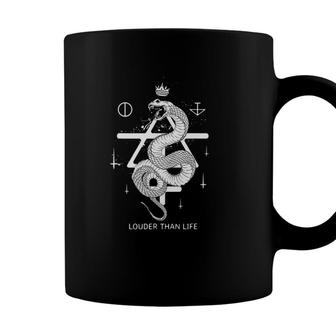 Louder Than Life Snake Crown - Sad Aesthetic Edgy Streetwear Coffee Mug - Seseable