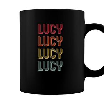 Lucy Gift Name Personalized Retro Vintage 80S 90S Birthday Coffee Mug | Seseable UK