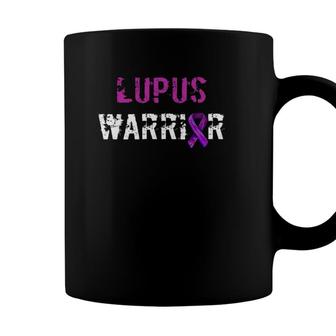 Lupus Warrior Awareness Purple Ribbon Support Coffee Mug - Seseable