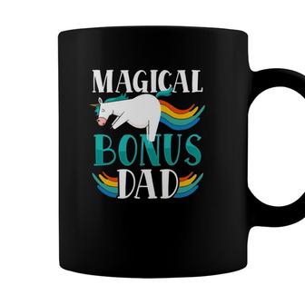 Magical Bonus Dad Proud Stepfather Cute Unicorn Step Dad Coffee Mug - Seseable