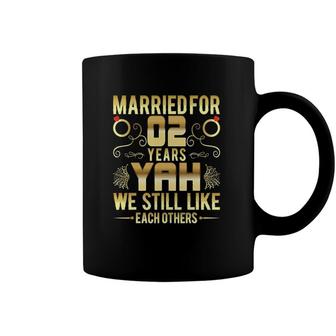 Married For 2 Years 2Nd Wedding Anniversary Coffee Mug | Mazezy
