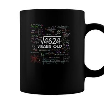Math Square Root Of 4624 Vintage 68Th Birthday 68 Years Old Coffee Mug - Seseable
