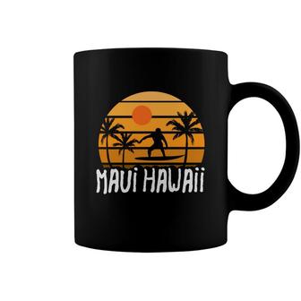 Maui Hawaii Beach Retro Sunset Summer Coffee Mug - Seseable