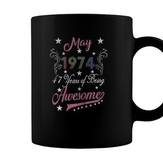 May 1974 47Th Birthday Gift Retro 47 Years Old Coffee Mug - Seseable