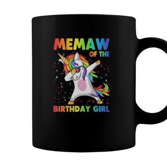Memaw Of The Birthday Girl Unicorn Girls Family Matching Coffee Mug - Seseable