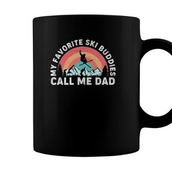 Mens 2Mlk Vintage My Favorite Ski Buddies Call Me Dad Fathers Day Coffee Mug - Seseable