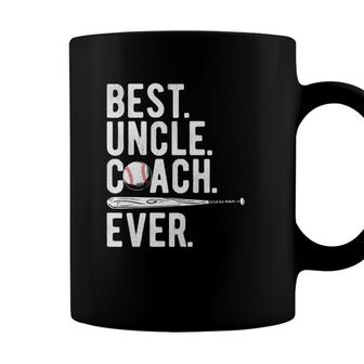 Mens Baseball Best Uncle Coach Ever Proud Dad Daddy Fathers Day Coffee Mug - Seseable