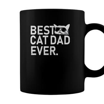 Mens Best Cat Dad Ever Fathers Day Funny Cat Daddy Gift For Men Coffee Mug - Seseable