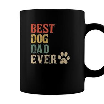 Mens Best Dog Dad Ever - Vintage Dog Daddy - Retro Doggy Father Coffee Mug - Seseable