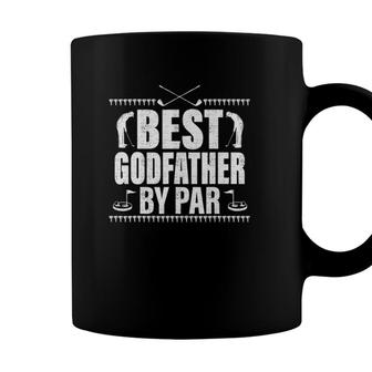 Mens Best Godfather By Par Fathers Day Gifts Golf Lover Golfer Coffee Mug - Seseable