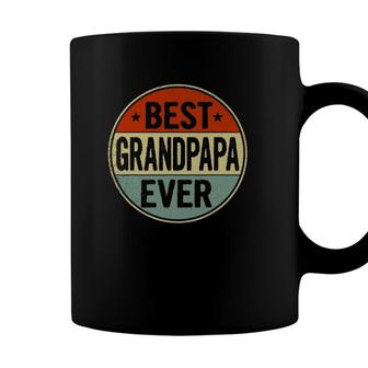 Mens Best Grandpapa Ever Retro Style Cool Bday Gift For Grandpapa Coffee Mug - Seseable