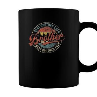 Mens Cool Brother Fathers Day Retro Best Brother Ever Coffee Mug - Seseable