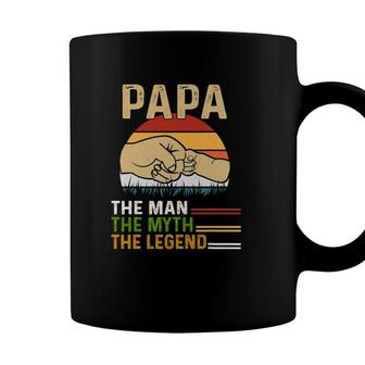 Mens Dad For Fathers Day Man-Myth The Legend Funny Papa Coffee Mug - Seseable