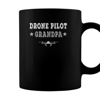 Mens Drone Pilot Grandpa Funny Drone Flyer Fathers Day Gift Coffee Mug - Seseable