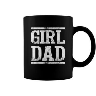 Mens Father Of Girls Proud New Girl Dad Vintage Coffee Mug - Seseable