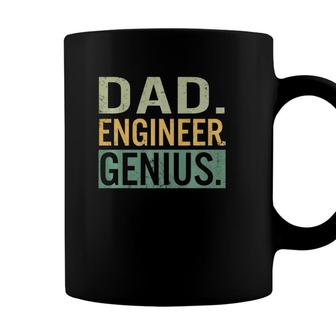 Mens Fathers Day Dad Engineer Genius Engineering Daddy Papa Coffee Mug - Seseable