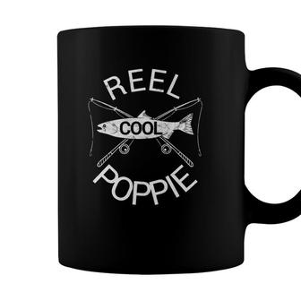 Mens Fathers Day Gifts Reel Cool Poppie Grandpa Papa Dad Coffee Mug - Seseable