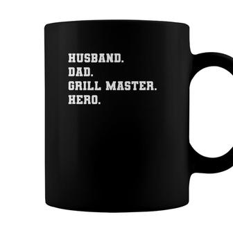 Mens Fathers Day Outfit Husband Dad Grill Master Hero Quote Gift Coffee Mug - Seseable
