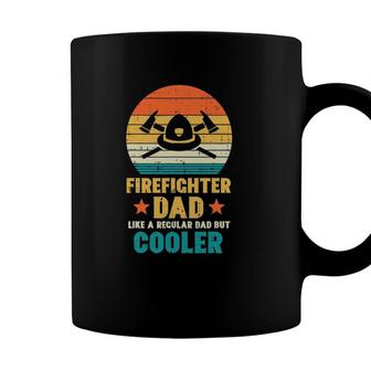 Mens Firefighter Dad Regular But Cooler Fathers Day Fireman Men Coffee Mug - Seseable