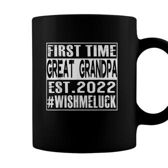 Mens First Time Great Grandpa Est 2022 Cool Promoted To Grandpa Coffee Mug - Seseable
