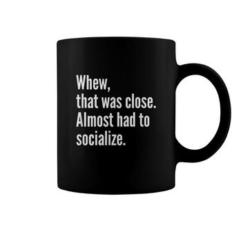 Mens Funny Anti Social Anxiety | Dad Joke Coffee Mug - Seseable