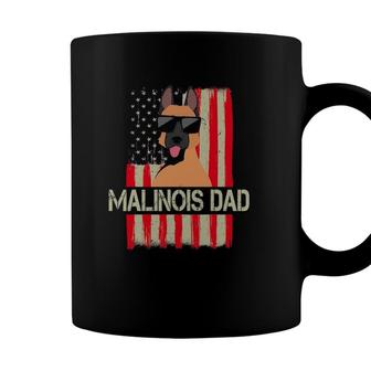 Mens Funny Belgian Malinois Dad American Flag 4Th Of July Coffee Mug - Seseable