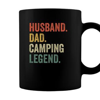 Mens Funny Camper Husband Dad Camping Legend Vintage Fathers Day Coffee Mug - Seseable