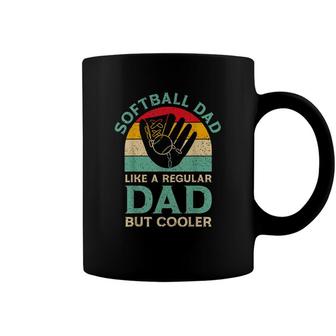 Mens Funny Fathers Day Softball Dad For Softball Player Coffee Mug - Seseable