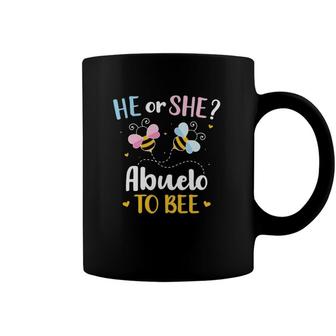 Mens Gender Reveal He Or She Abuelo Matching Family Baby Party Coffee Mug | Mazezy
