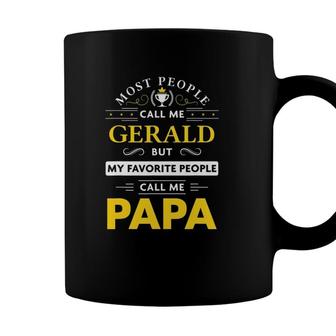 Mens Gerald Name Gift My Favorite People Call Me Papa Coffee Mug - Seseable