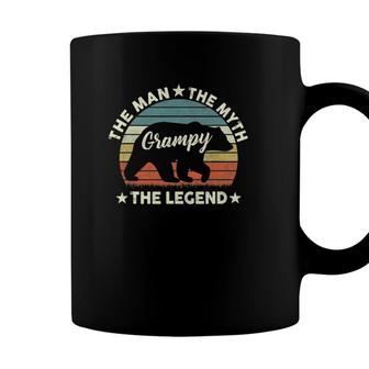 Mens Grampy Bear Gift For Fathers Day The Man Myth Legend Coffee Mug - Seseable